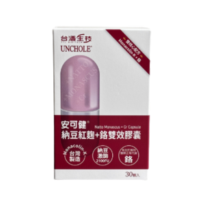 【台酒生技】安可健納豆紅麴+鉻雙效膠囊